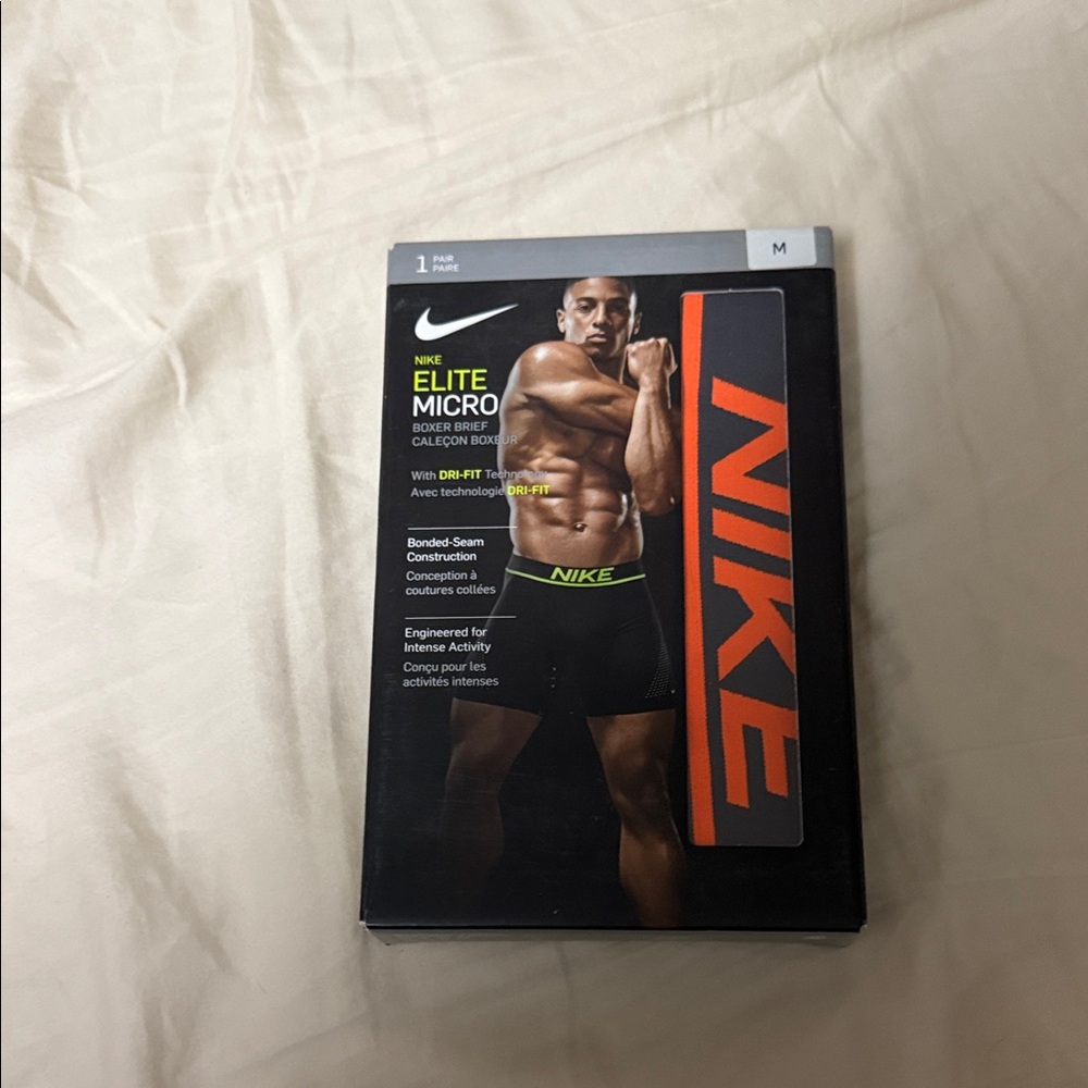 Nike Men's grey/orange Boxer Briefs with Neon Accents